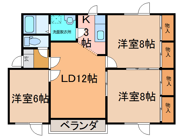 コーポフジサワCの間取り