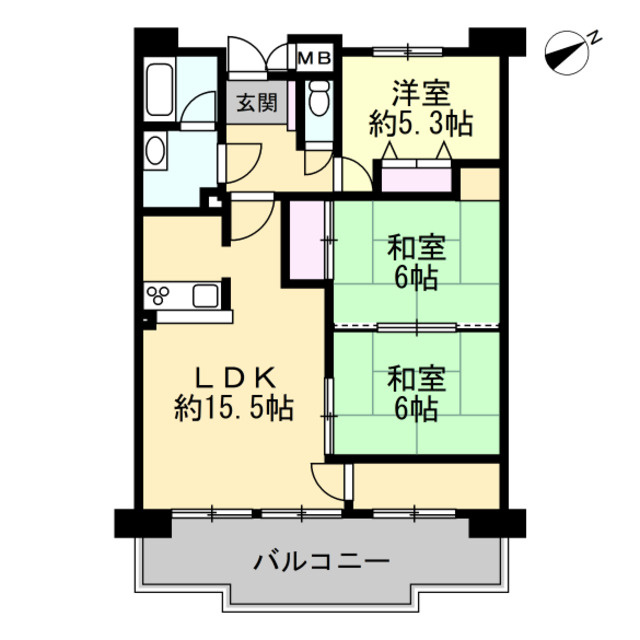 ロイヤルビュー一茶苑の間取り