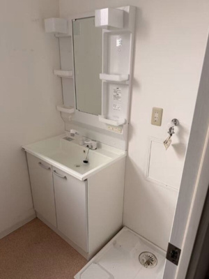 【独立洗面台】 | キャステルフォール・オノ | 朝の支度にも助かる、独立の洗髪洗面化粧台