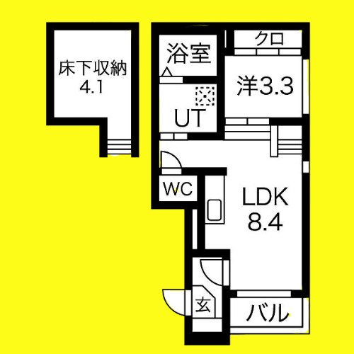 ハーモニーテラス六番町　名古屋市賃貸　仲介手数料無料の間取り