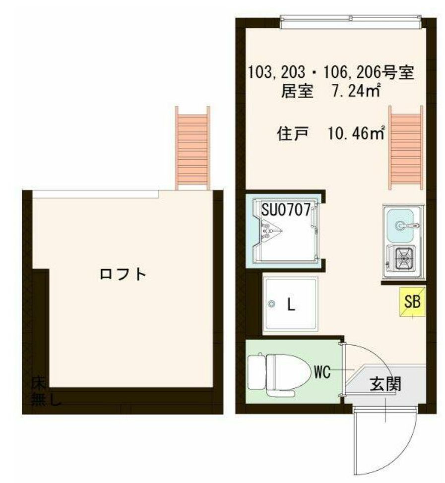 リヴィエール中野の間取り|使用目的色々♪大型ロフト付★