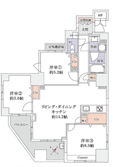 東向島ダイヤモンドマンションの間取り