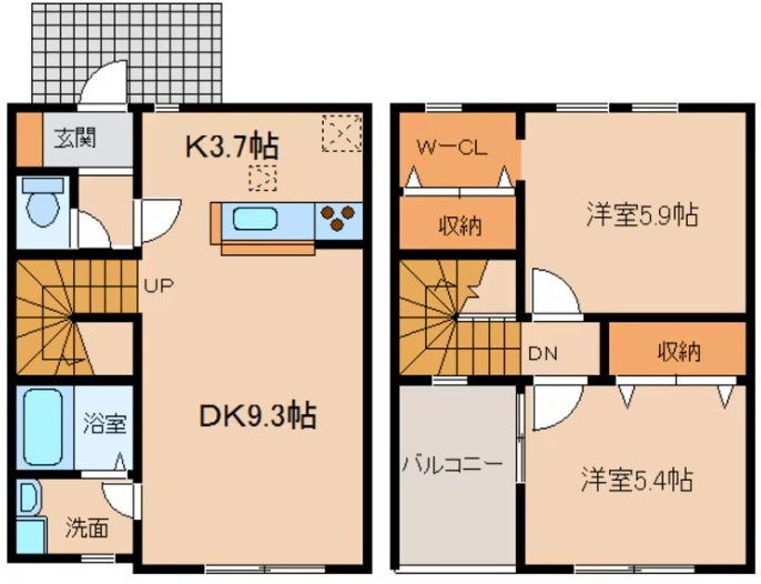 河合様戸建賃貸住宅の間取り