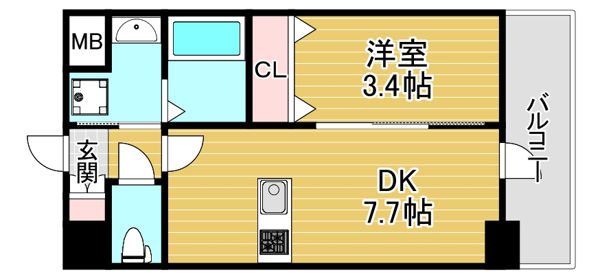 大阪難波Noahの間取り