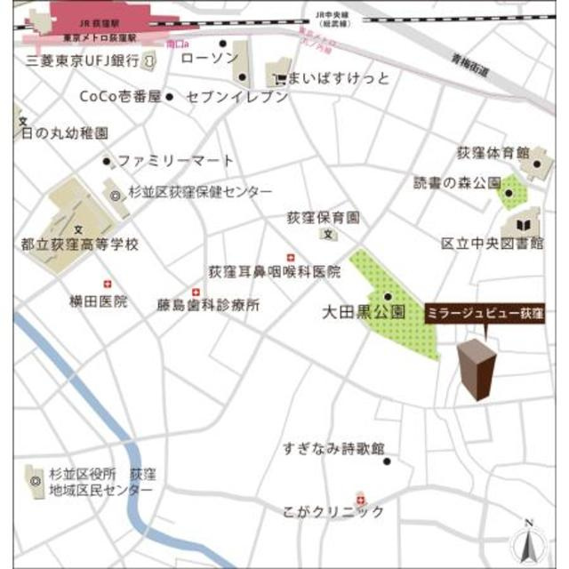 ミラージュビュー荻窪の地図