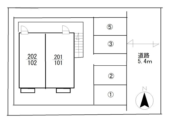 ヴィラヴァーテュ駐車場