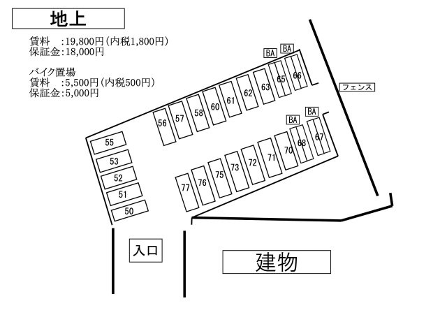 ディフロイデェ駐車場