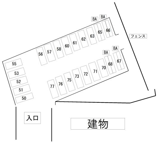 ディフロイデェ駐車場の区画図