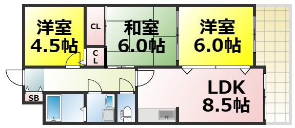 【間取り】 | ドーム1番館　仲介手数料無料