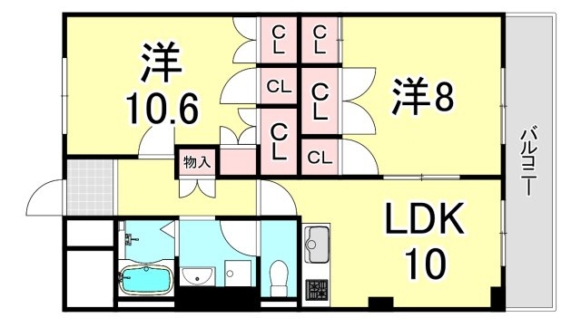 コボリクラスタ西宮北口の間取り