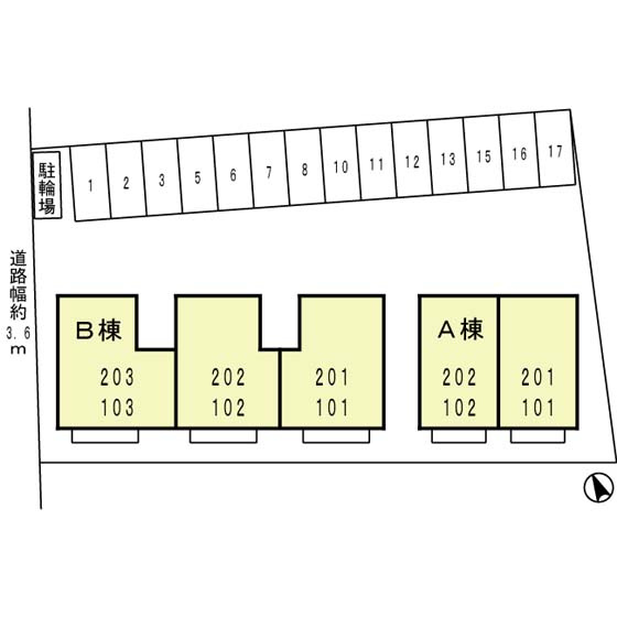 シーショア五色山　Ａ棟の区画図