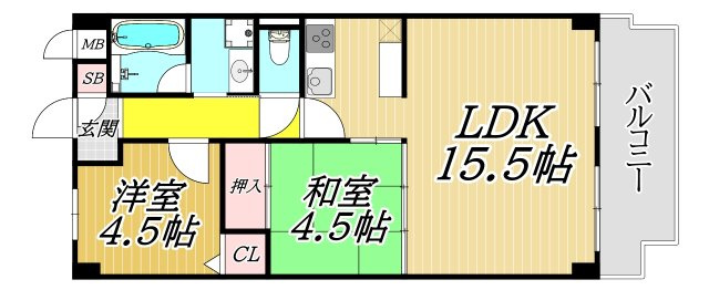 エムグランツ弐番館の間取り