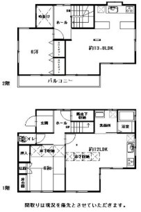 【離れ付き！】高知市旭天神町　中古一戸建ての間取り|母屋間取り図