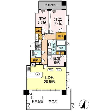 【間取り】 | パークシティ成城　Ｆコート-定期借家契約1年-
