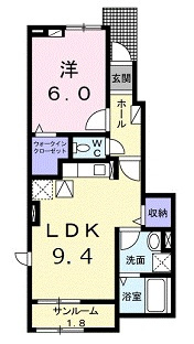 安芸高田市吉田町国司のアパートの間取り