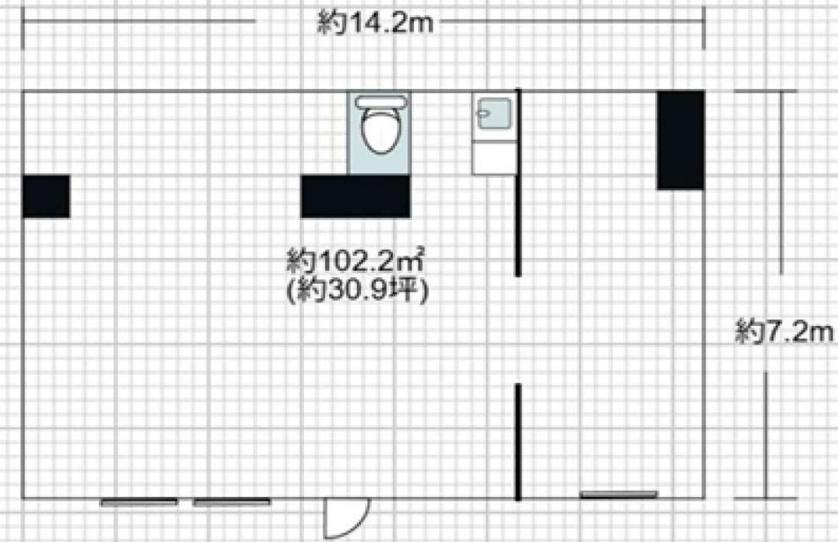 調布市国領町７丁目の店舗事務所の間取り