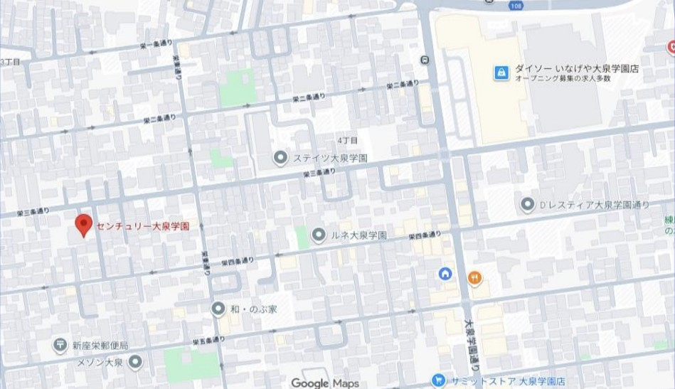 センチュリー大泉学園の地図