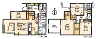 【間取り】 | 所沢上安松第7期　全4棟　1号棟 | 所沢上安松第7期　全4棟　1号棟