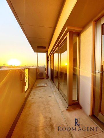 茶屋ヶ坂ライズのバルコニー