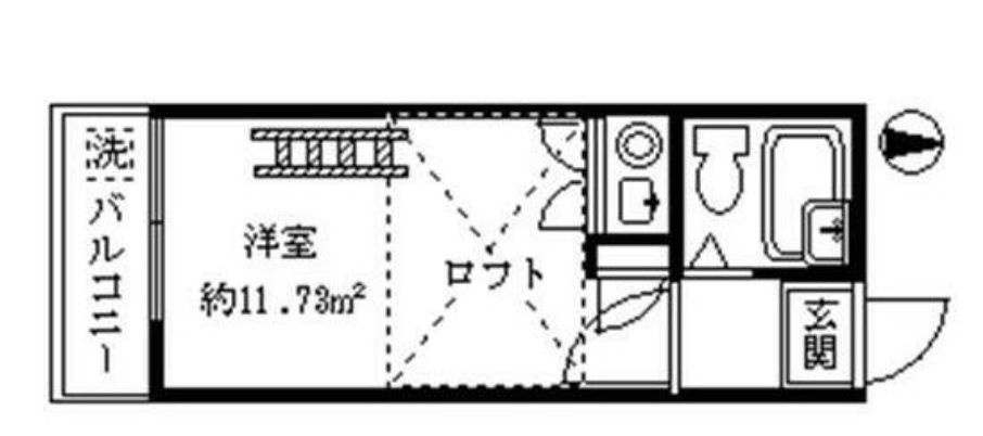 ライフピアウエストの間取り|ロフト付きのワンルームタイプのお部屋☆