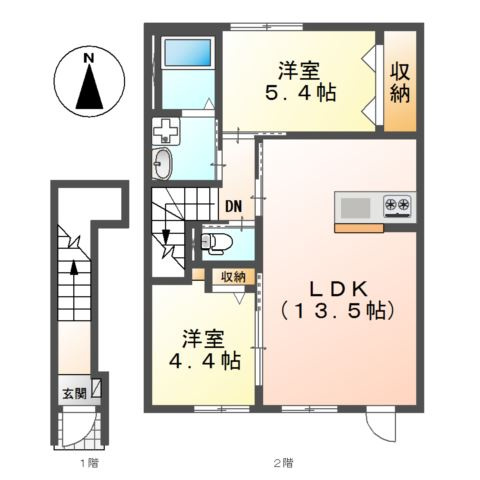 仮）リバーヒルズ里庄の間取り
