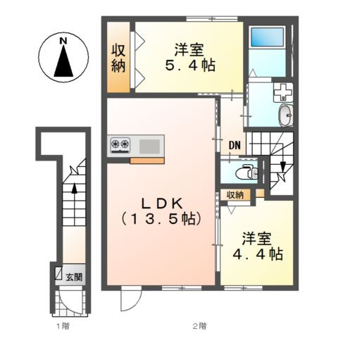仮）リバーヒルズ里庄の間取り