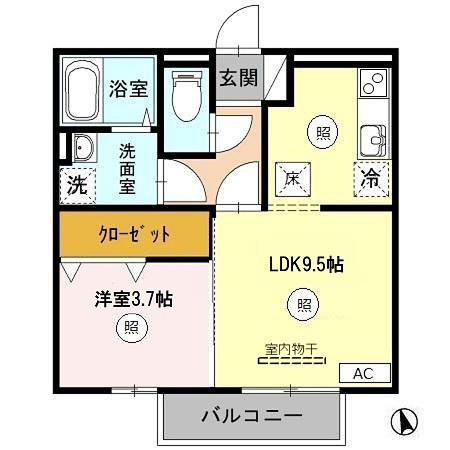 リビングタウン下河端　Aの間取り