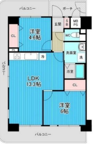 【間取り】 | ビーバードルチェ阿波座