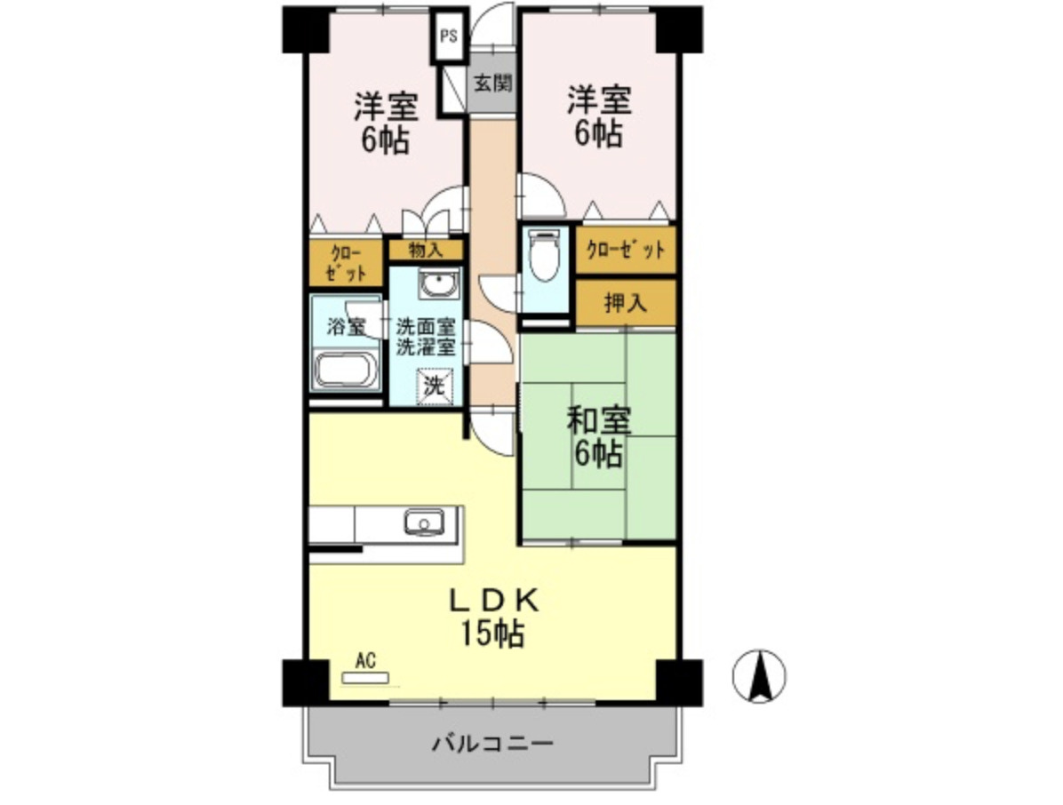 リシェス城崎の間取り