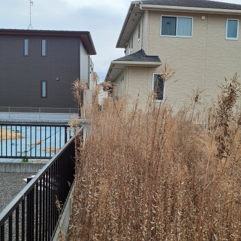 真岡市亀山の外観|北西側から北東側撮影