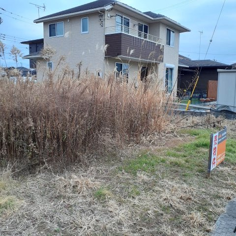 真岡市亀山の外観|南西側から北東側撮影