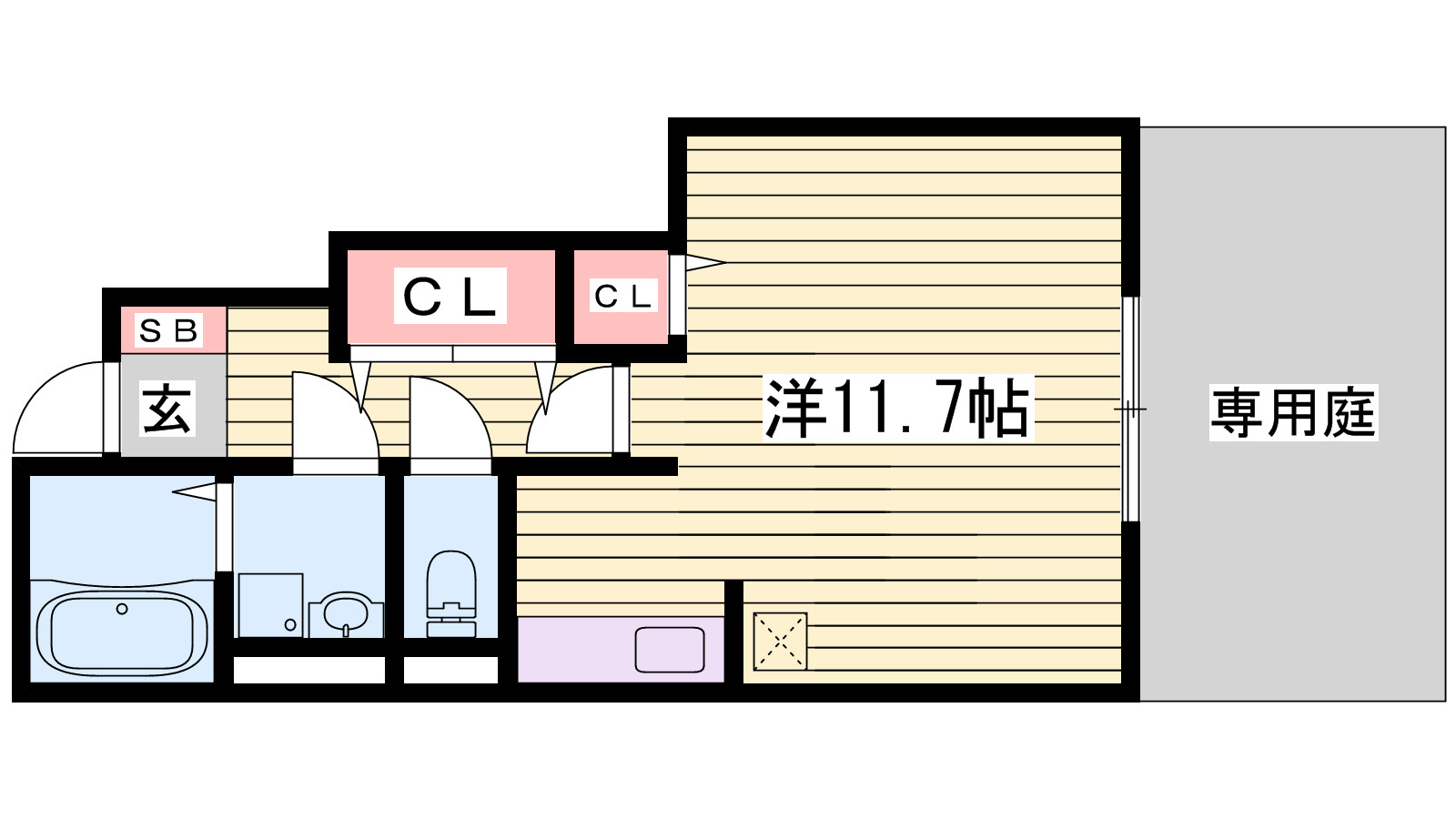 セジュール西土井の間取り