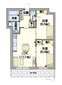 （シニア限定）BLUE・FORESTの間取り|シニアに優しい充実した設備
