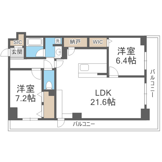 【間取り】 | グランセジュール大国町
