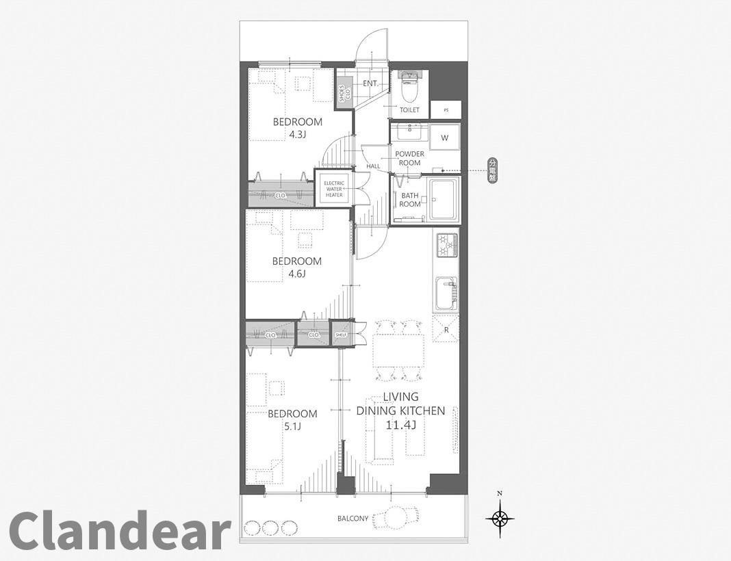 東武大師前サンライトマンション３号館の間取り|ドキドキの新生活も、安心してスタート。ぴったりの住まいを見つけませんか？クランディアが一緒に住まい選びをサポートします‼　まずは、お気軽にお問合せください　＃クランディア