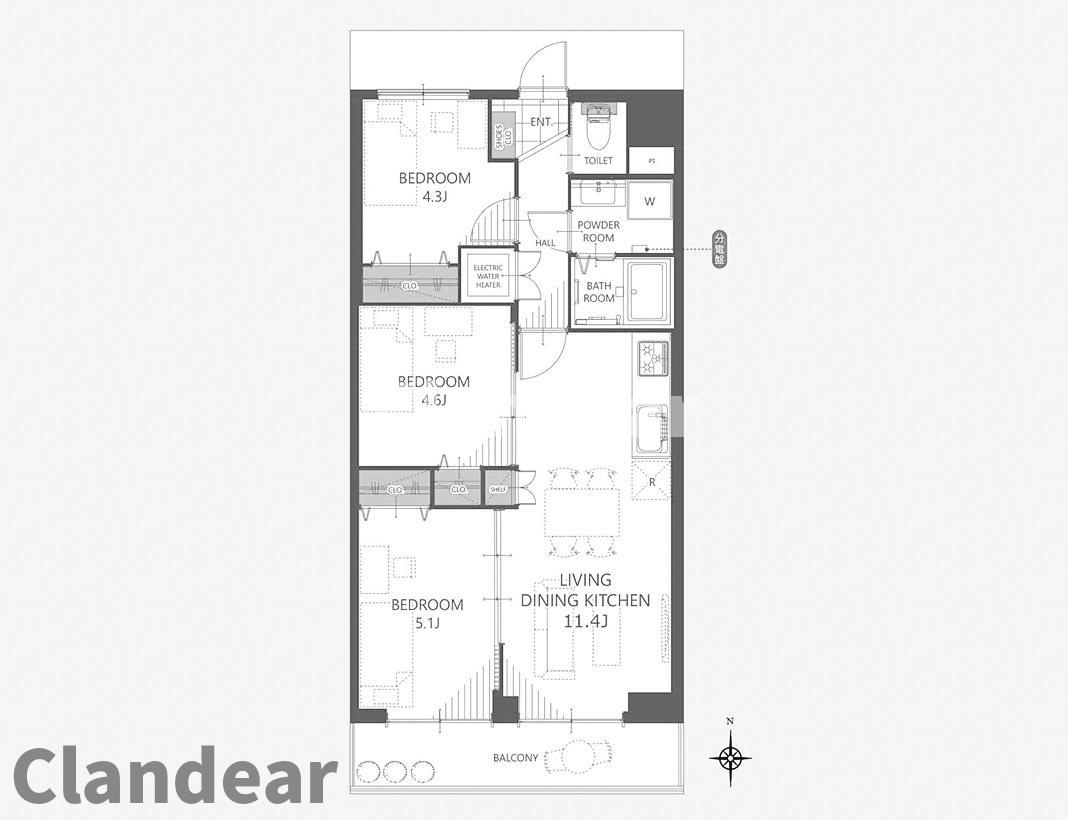東武大師前サンライトマンション３号館の間取り|ドキドキの新生活も、安心してスタート。ぴったりの住まいを見つけませんか？クランディアが一緒に住まい選びをサポートします‼　まずは、お気軽にお問合せください　＃クランディア