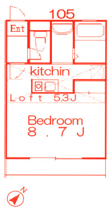横浜市泉区下飯田町のアパートの間取り