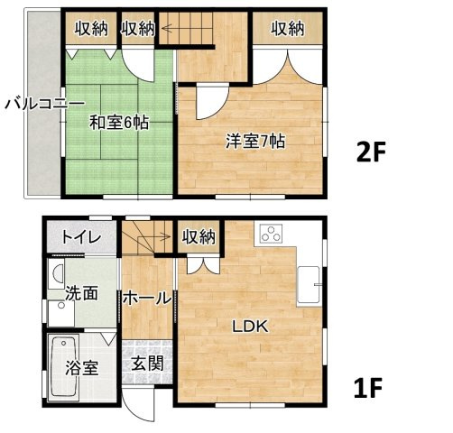 和泉市葛の葉町１丁目戸建て（土地65坪）の間取り|イメージ図です。現況と相違がある場合は現況を優先いたします。