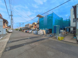 【前面道路含む現地写真】 | 名古屋市西区枇杷島5丁目12-7【仲介手数料無料】新築一戸建て　B号棟