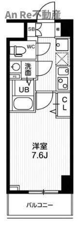 川口市坂下町３丁目の賃貸マンションの間取り