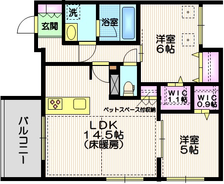 アノイエ　東棟の間取り