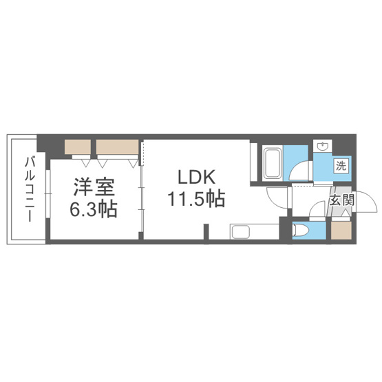 【間取り】 | グランセジュール大国町
