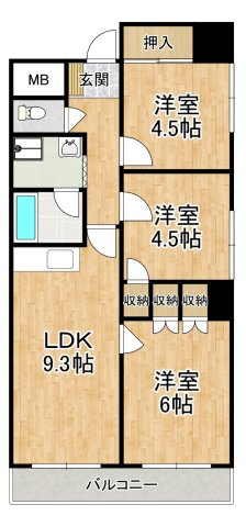 【間取り】 | ラポール百舌鳥