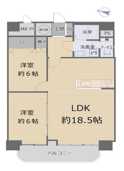 ライオンズマンション西公園の間取り