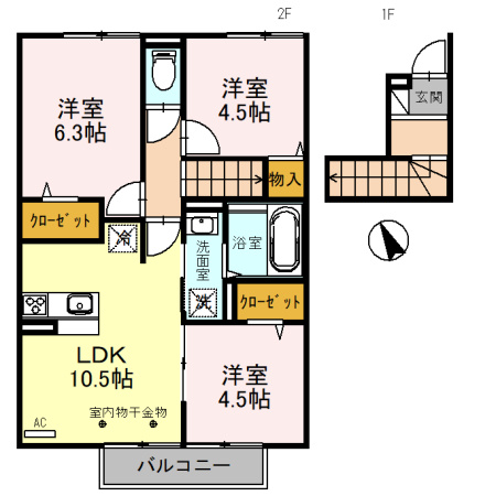 プレミアムリコス　弐号館の間取り