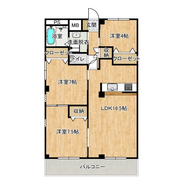 ヴュー鏡川の間取り