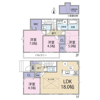 【間取り】 | 東久留米市南沢5丁目　全2棟　1号棟 | 東久留米市南沢5丁目　全2棟　1号棟
