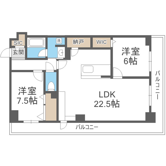 【間取り】 | グランセジュール大国町