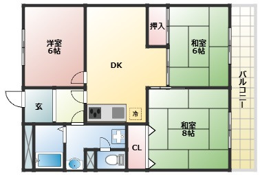 メゾン梅ヶ谷の間取り