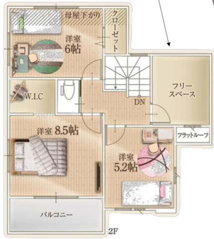 【仲介手数料無料】所沢市小手指南７期全１棟　所沢市の新築住宅なら西武ハウジングの間取り